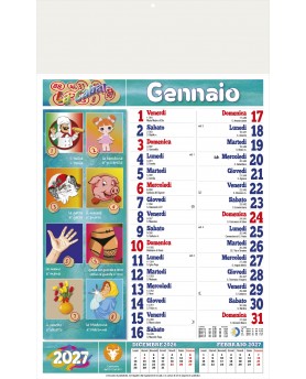 Calendari Illustrati 12 Fogli Cabala Santa Teresa di Riva - Messina