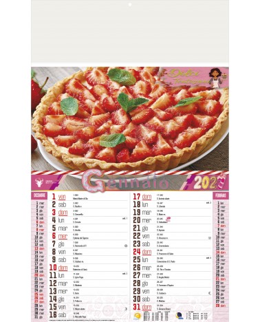 Calendari Illustrati 12 Fogli Dolci Santa Teresa di Riva - Messina