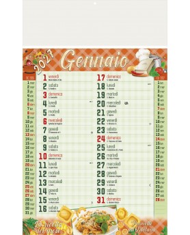 Calendari Illustrati 12 Fogli Ricettario Santa Teresa di Riva - Messina