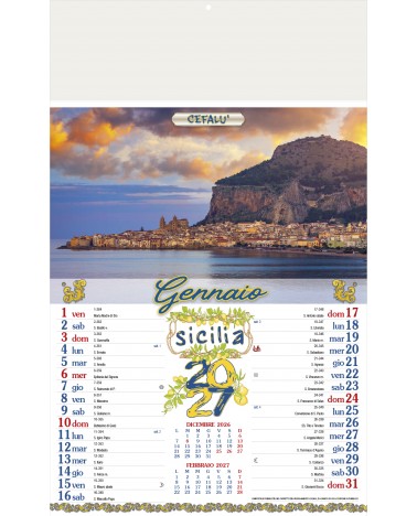 Calendari Illustrati 12 Fogli Sicilia Santa Teresa di Riva - Messina