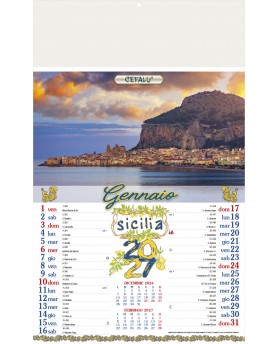 Calendari Illustrati 12 Fogli Sicilia Santa Teresa di Riva - Messina